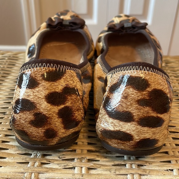 Salvatore Ferragamo My Joy Patent Leather Leopard print ballet flats sz 7 - Picture 7 of 16